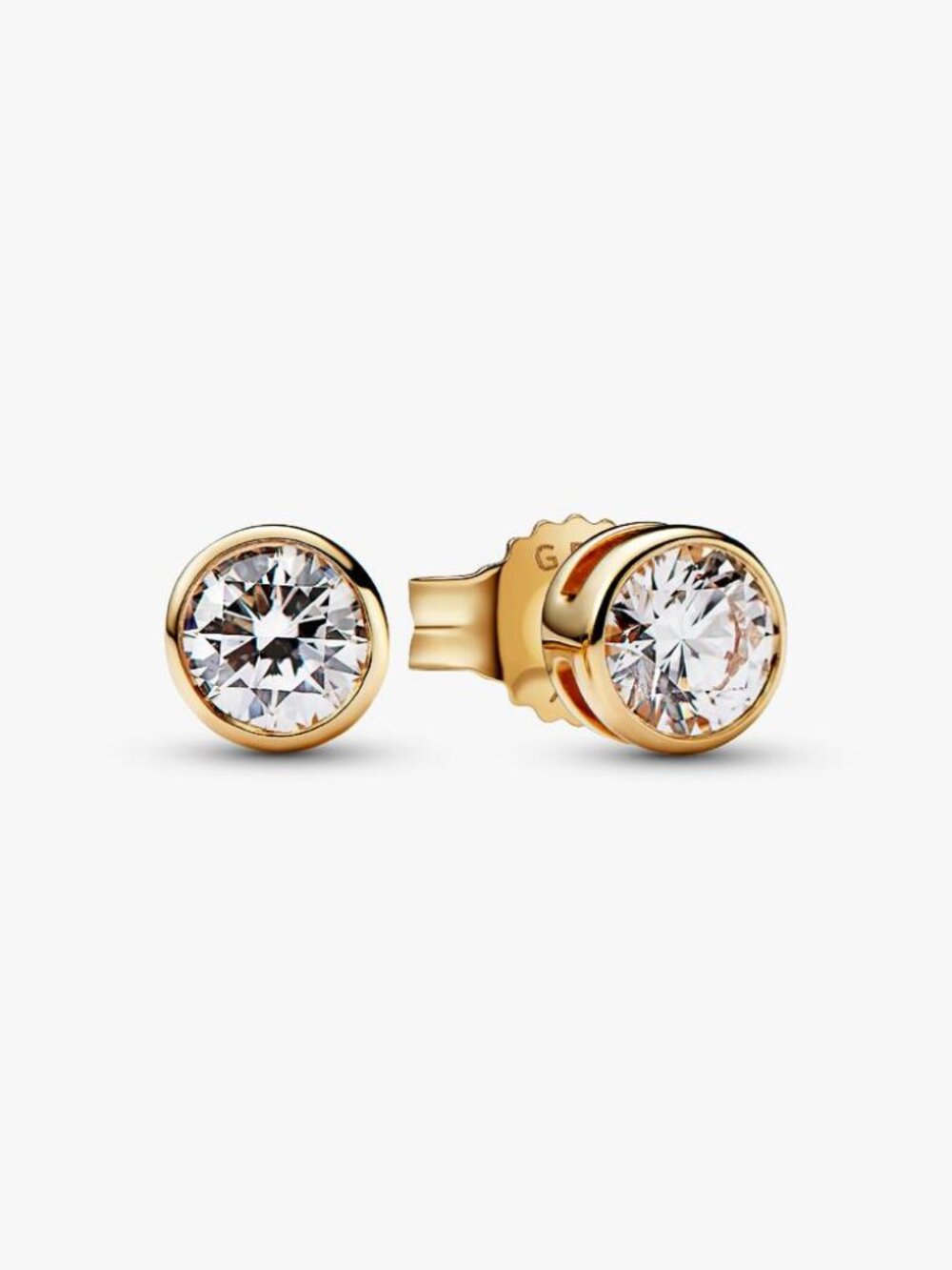 Pandora Era Bezel 14k Gold Lab-grown Diamond Earrings